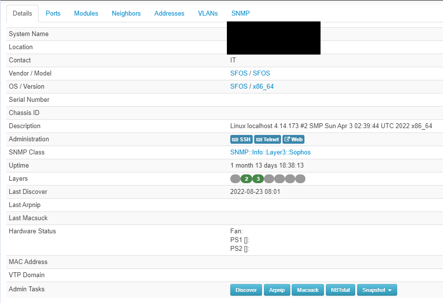 Sophox XG Firewall not recognized · Issue 455 · netdisco/snmpinfo
