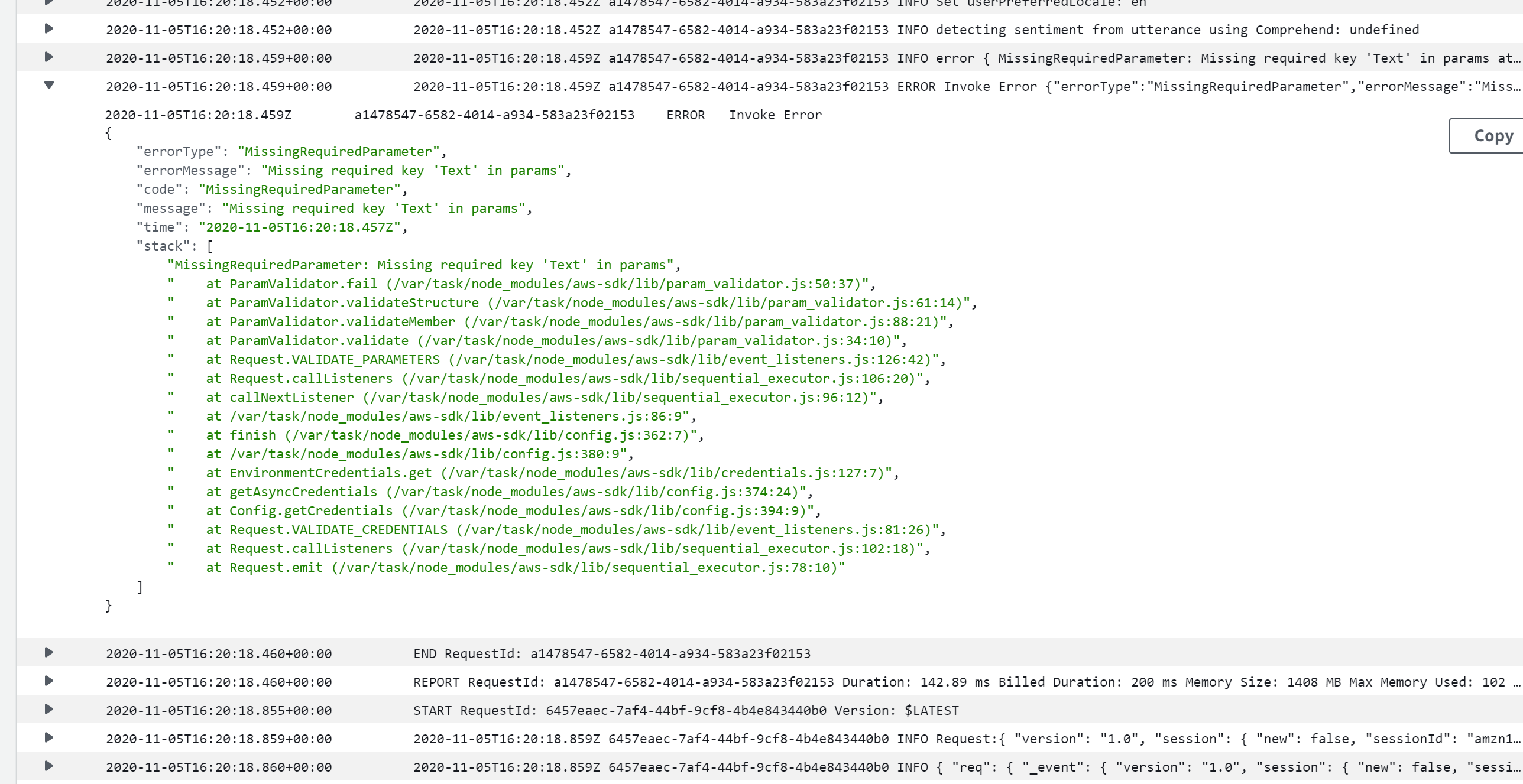 Missing required key 'Text' in params · Issue 230 · awssolutions/qnabotonaws · GitHub