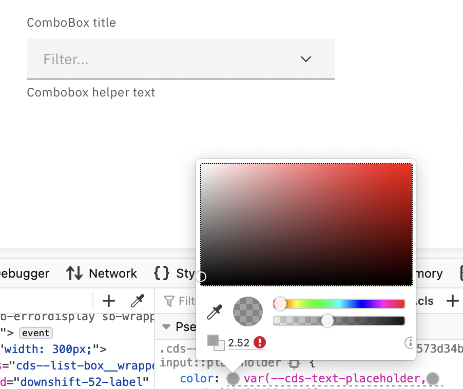 [a11y] default placeholder font color doesn't satisfy WCAG minimum