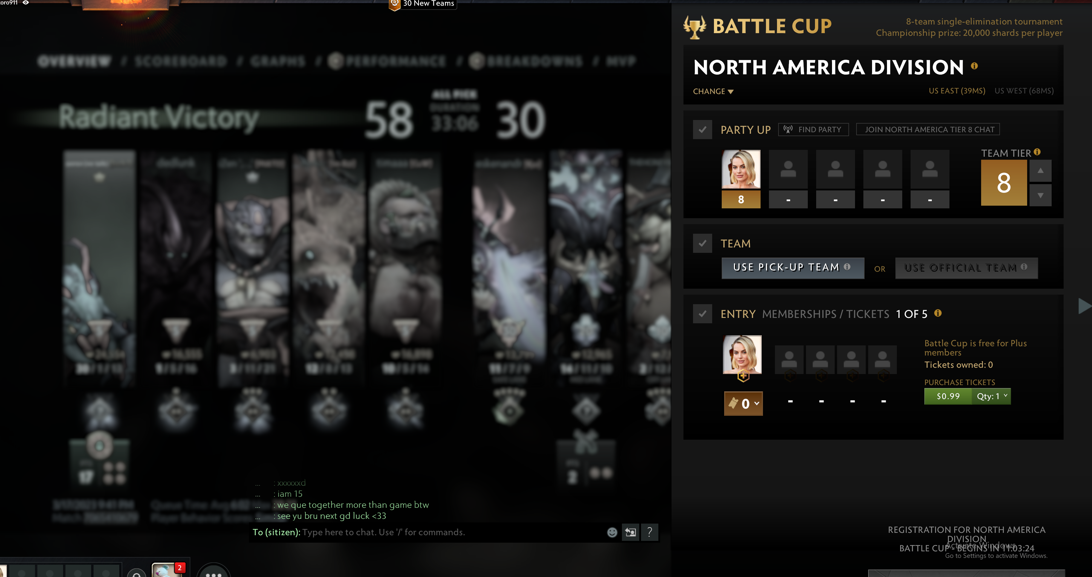 High MMR player Tier 8 Battle Cup Calibrates at 1 MMR · Issue #7683 ...