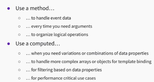 methods and custom properties