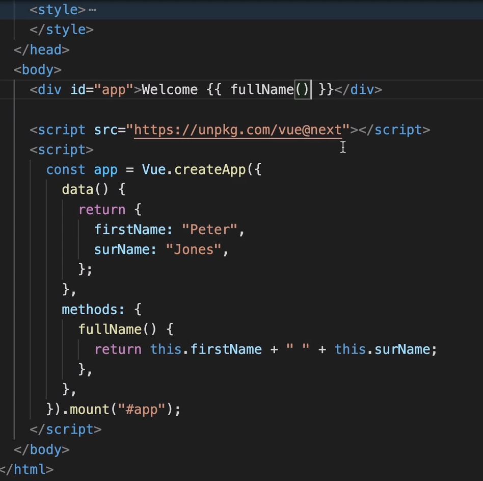 method vue
