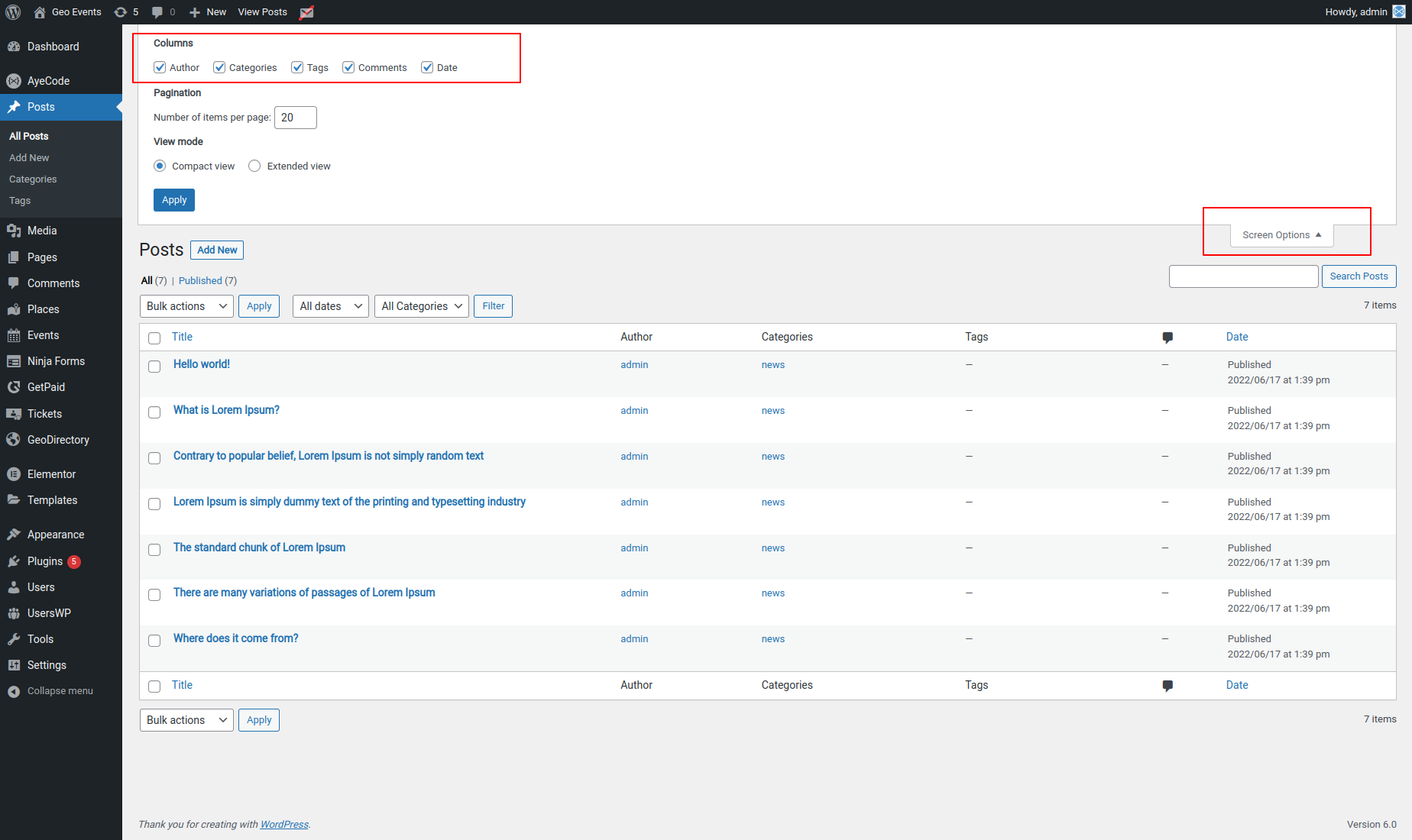 Posts-‹-Geo-Events-—-WordPress