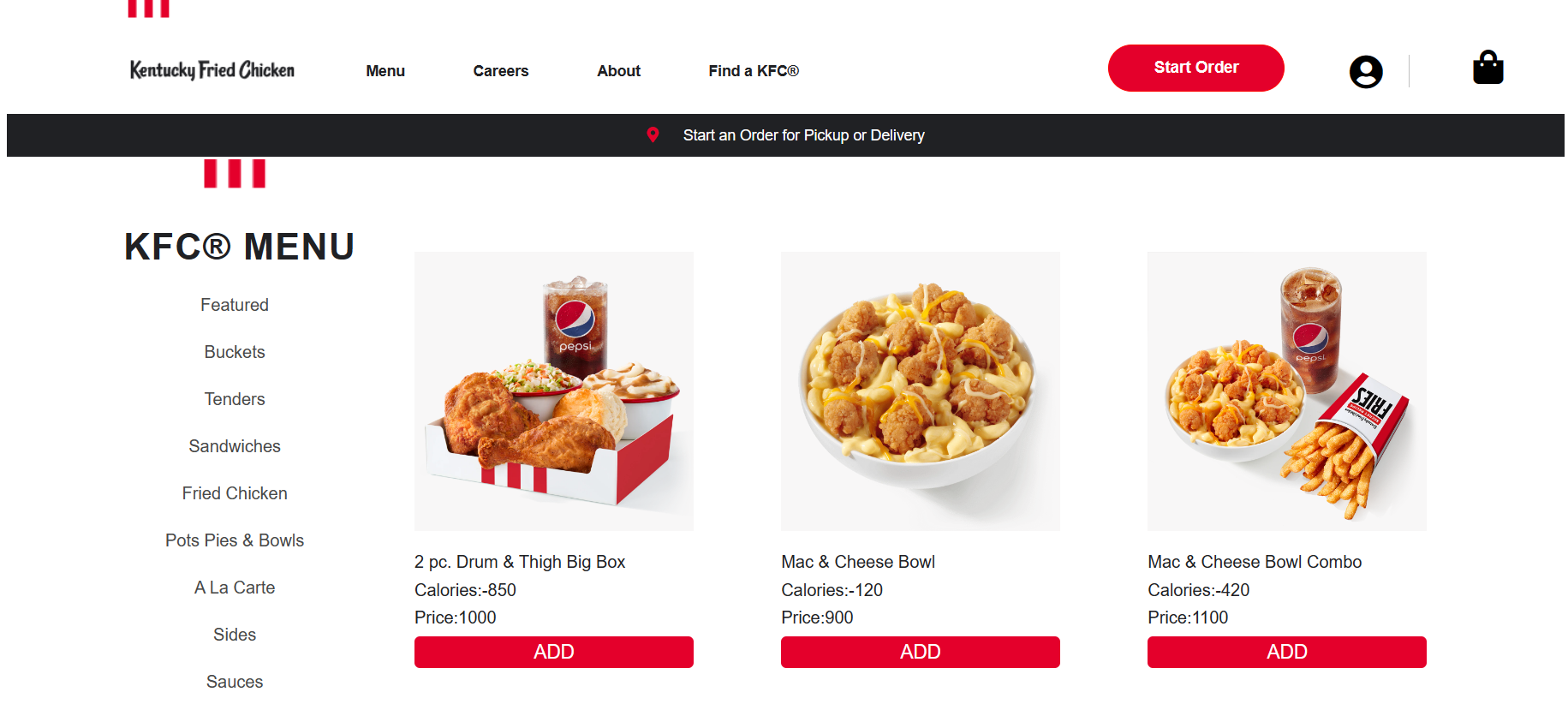 GitHub - Saurav02022/KFC-Clone: Our group of 5 members cloned the KFC ...