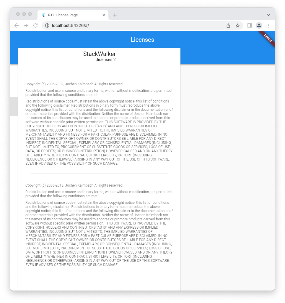 License list position has bug in RTL lateral LicensePage · Issue ...