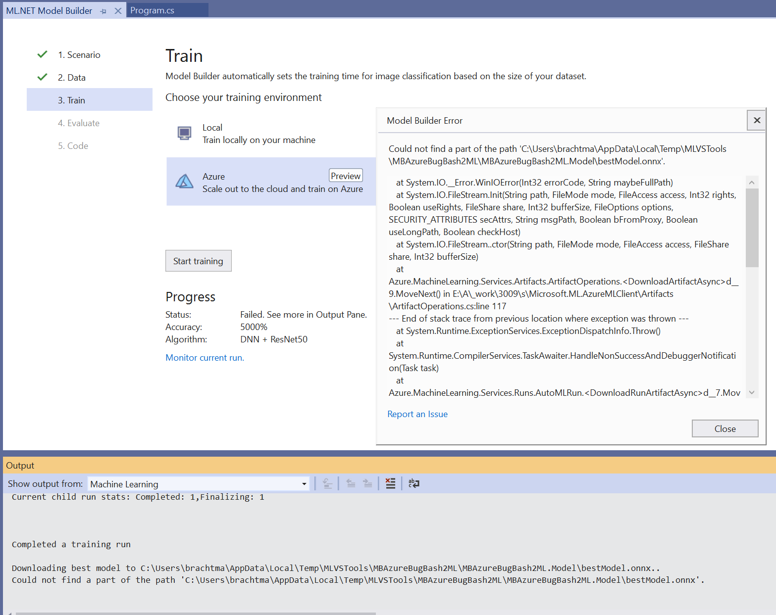 Still getting error when trying to download model · Issue #492 · dotnet ...