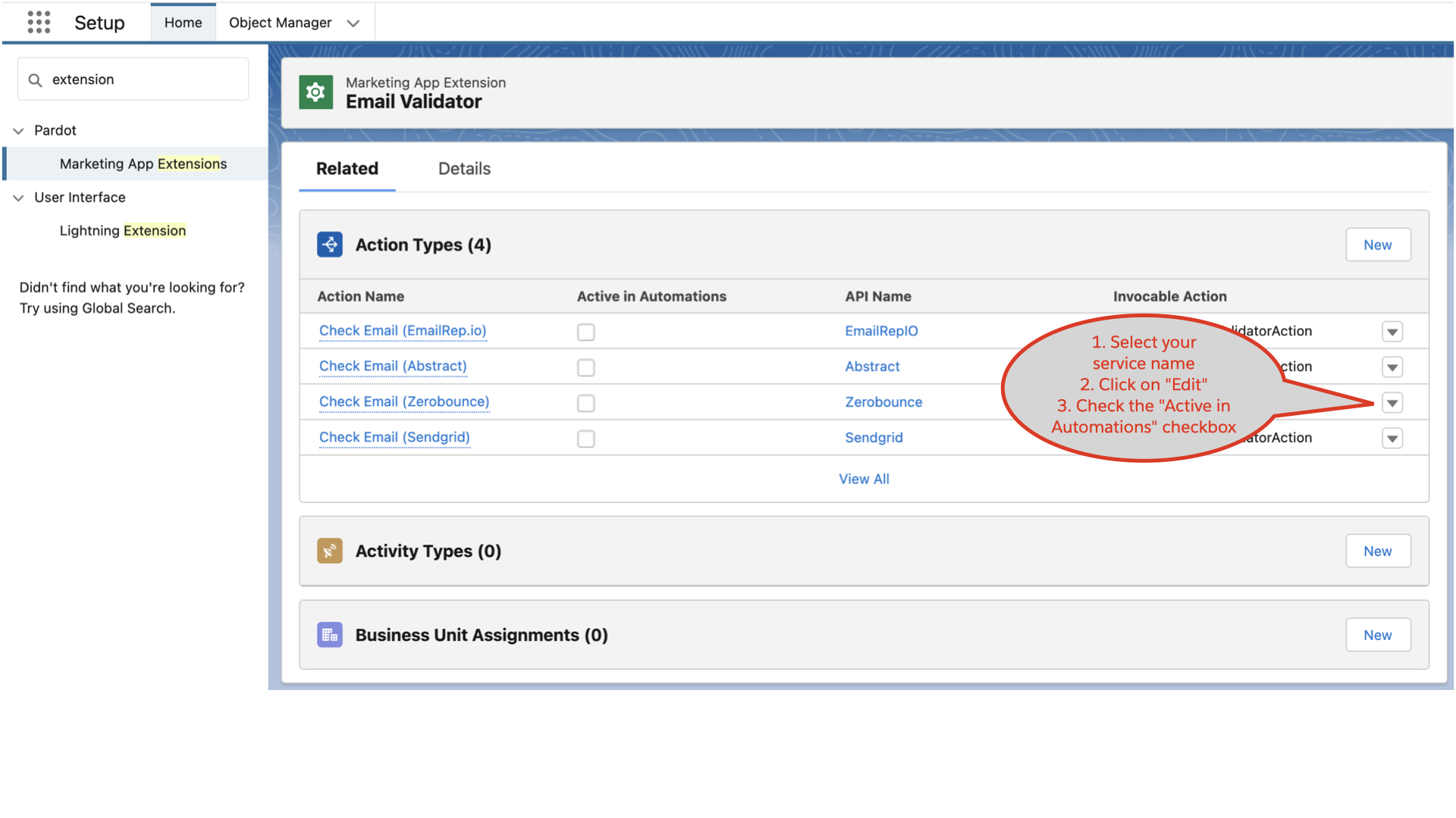 Email Validator - Marketing App Extension