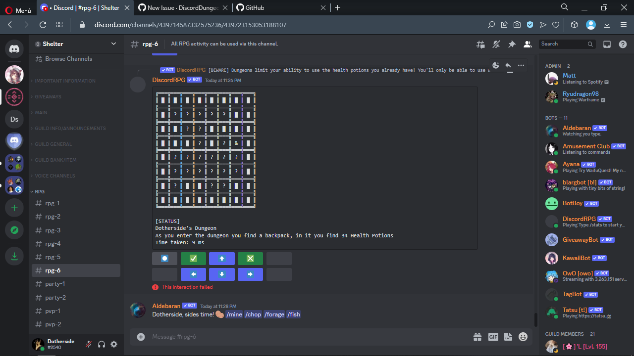 🐛 Bug Report: · Issue #1296 · DiscordDungeons/Bugs · GitHub