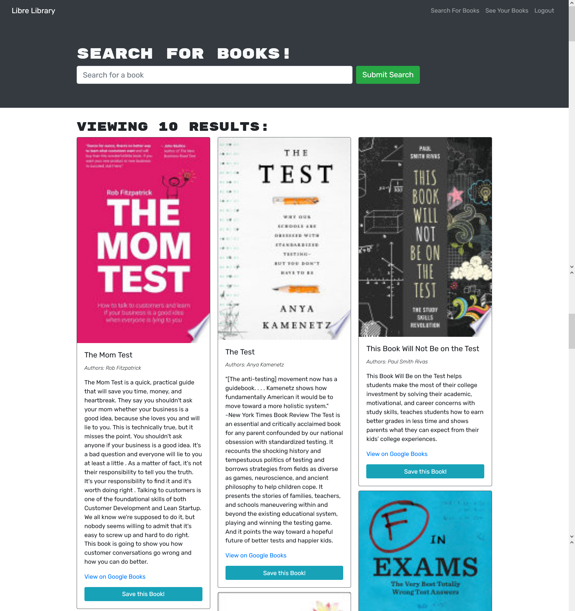 GitHub FinnStitcher/librelibrary Search and save books to a digital
