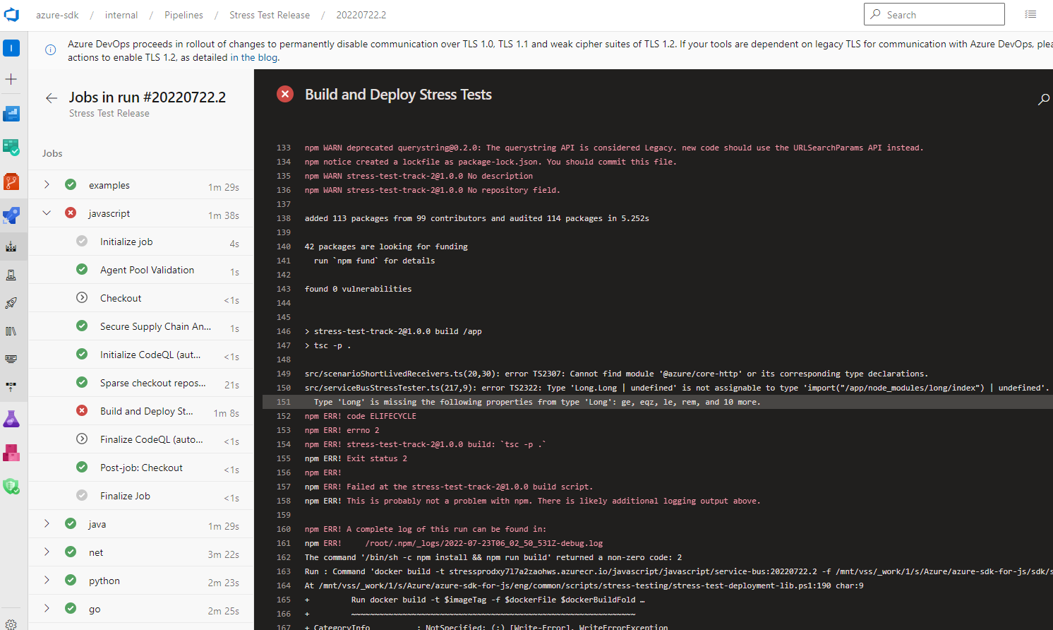 [Service Bus] Stress tests build failure · Issue #23054 · Azure/azure ...