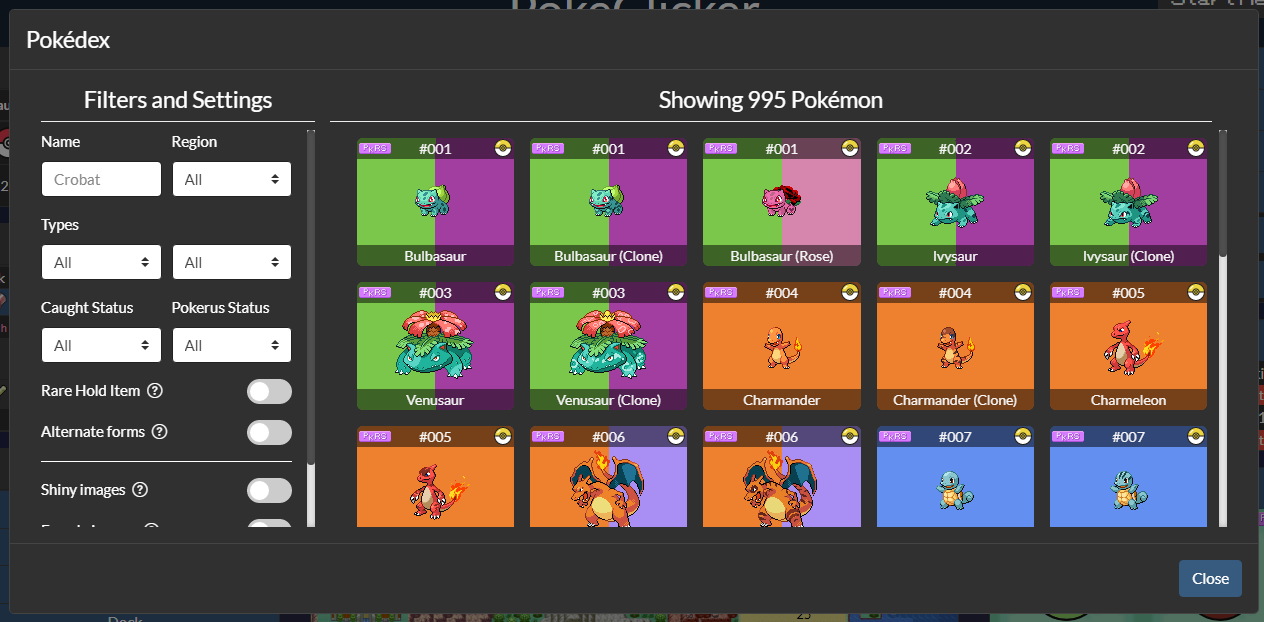 [SUGGESTION] Pokédex, Evolution Items and Profile layout changes ...