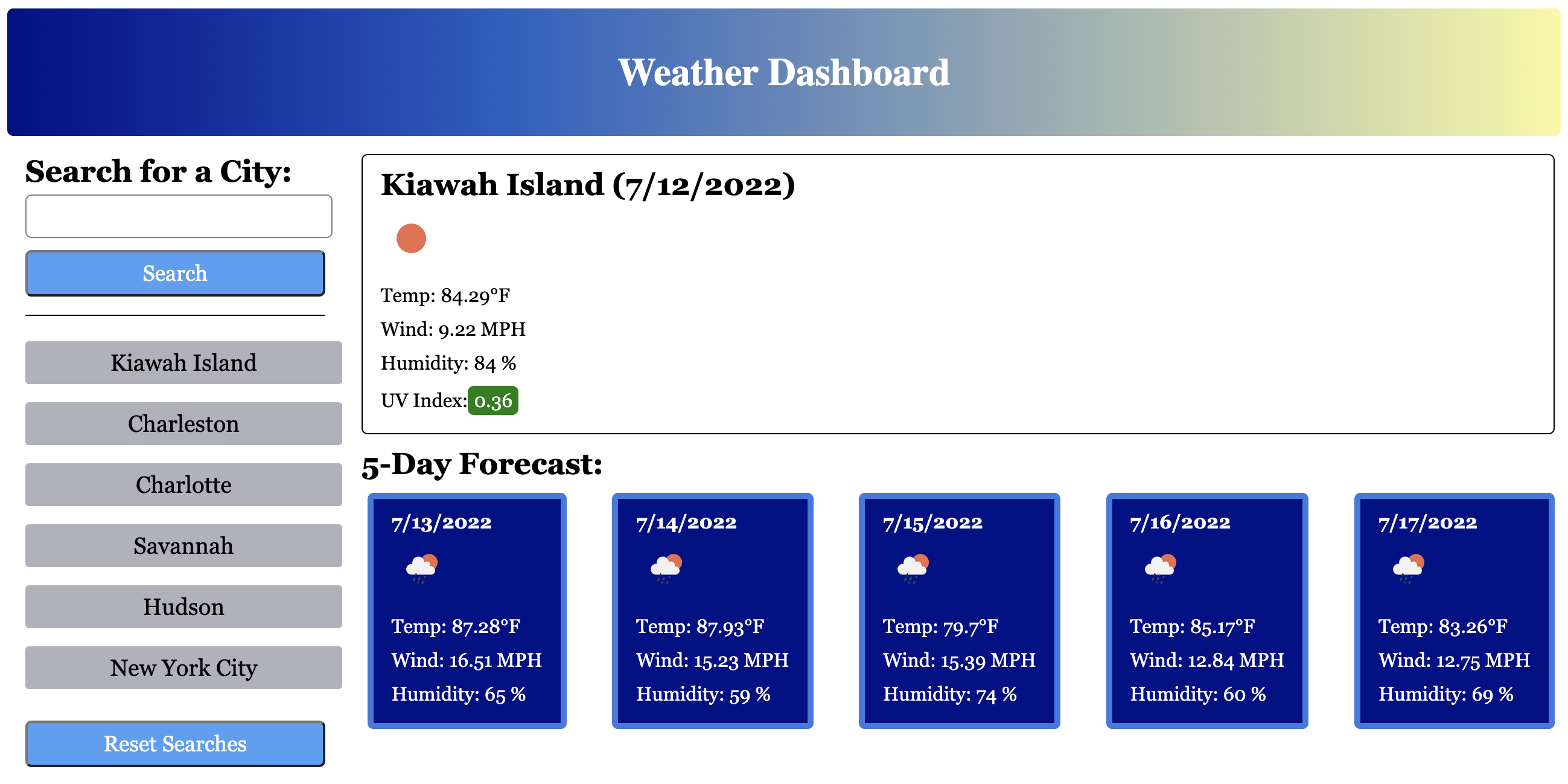 GitHub - mmartinez12/weather-dashboard