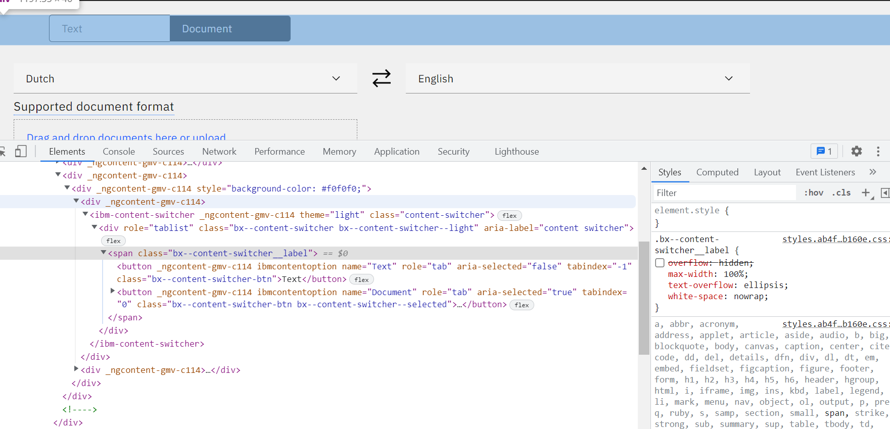 Content switcher tabs not getting displayed in angular 12 · Issue #2084 ...