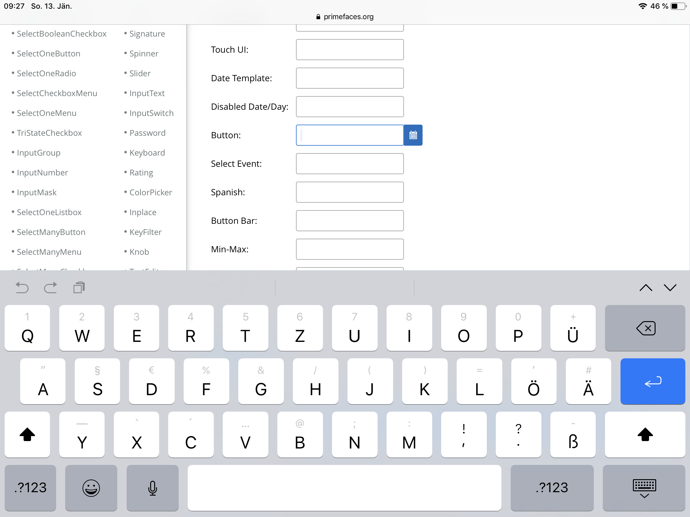 DatePicker Calendar popup Does Not Work With IOS 12 1 1 Safari And 