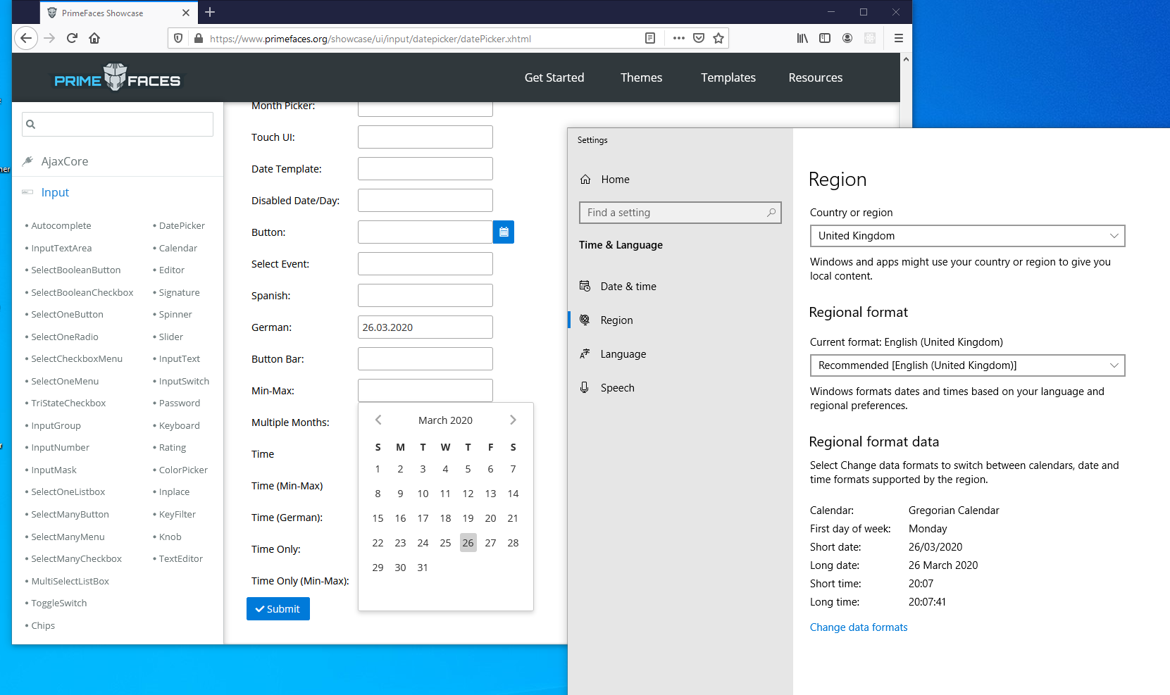 DatePicker Maxdate mindate Causes Popup Not To Work Issue 5696