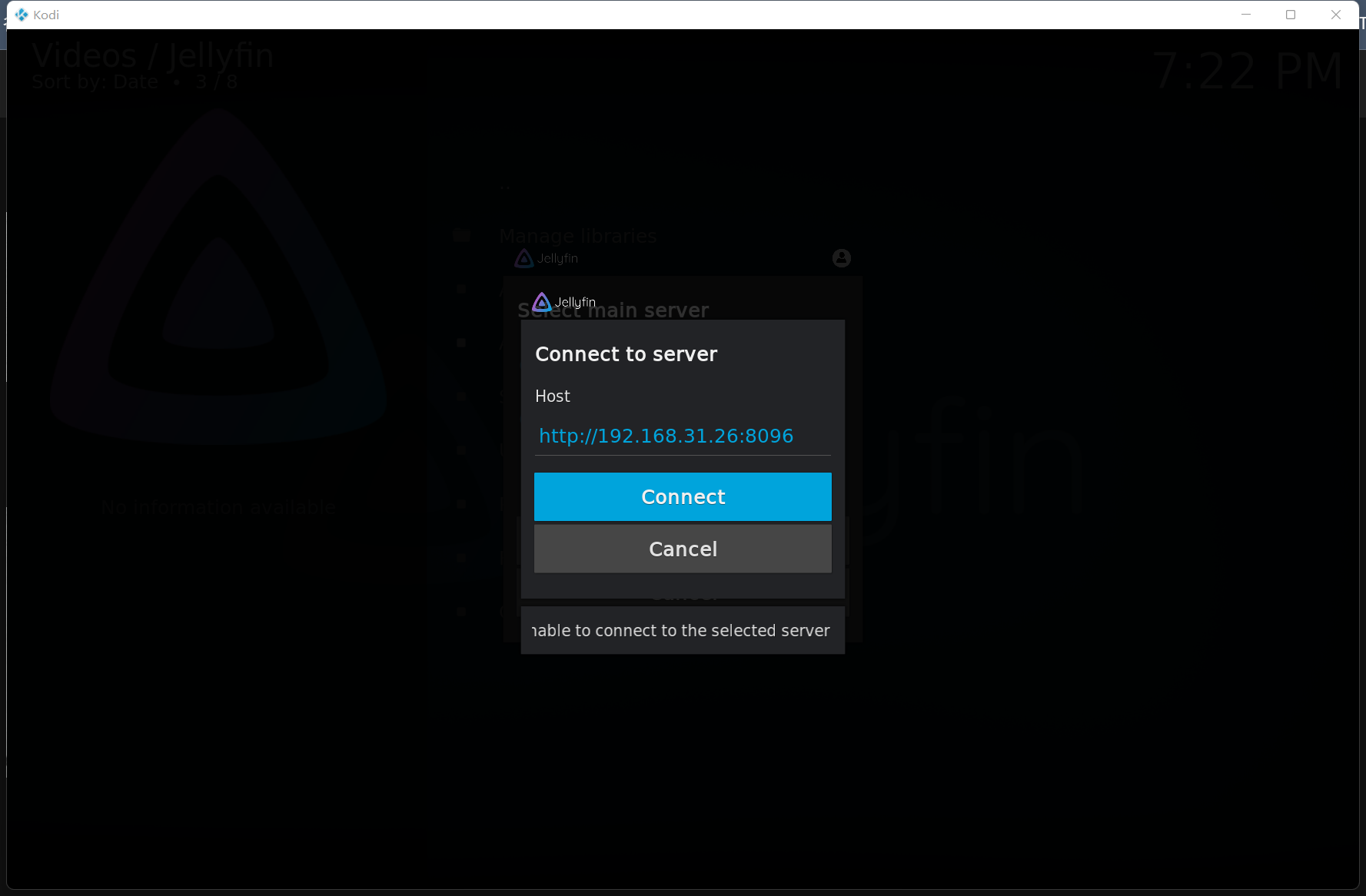 Unable to connect to the selected server · Issue 651 · jellyfin