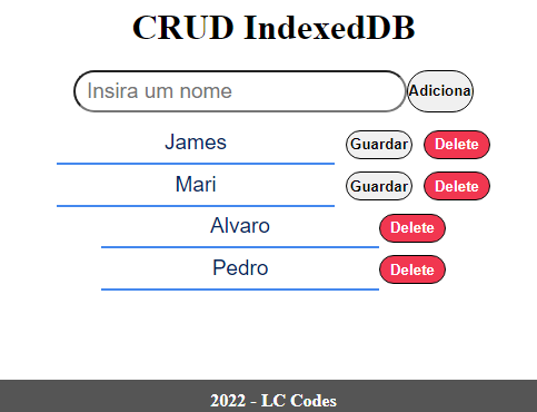 GitHub - lucinaldocosta/CRUDIndexedDB