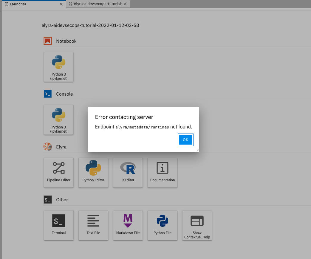 Unable to add runtime images to Elyra metadata · Issue #484 · AICoE ...