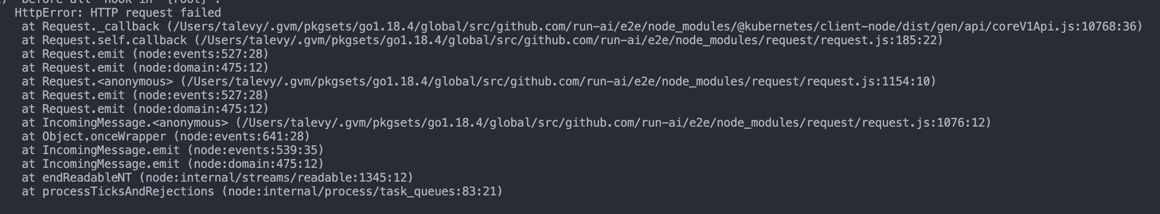 HTTP error, not detailed · Issue #892 · kubernetes-client/javascript ...
