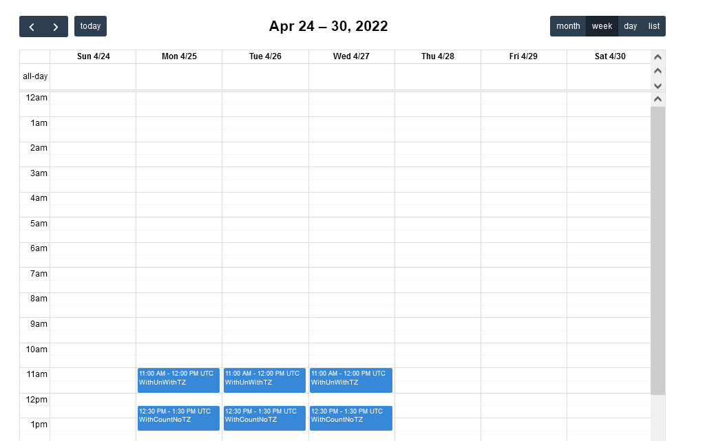 Recurrence - with Count and Timezone, is not displayed · Issue #6833 ...