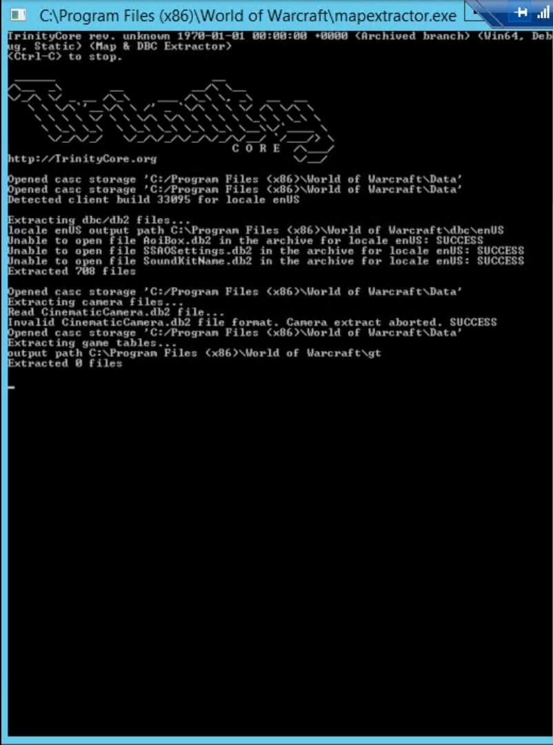 Map extraction issue · Issue #24094 · TrinityCore/TrinityCore · GitHub