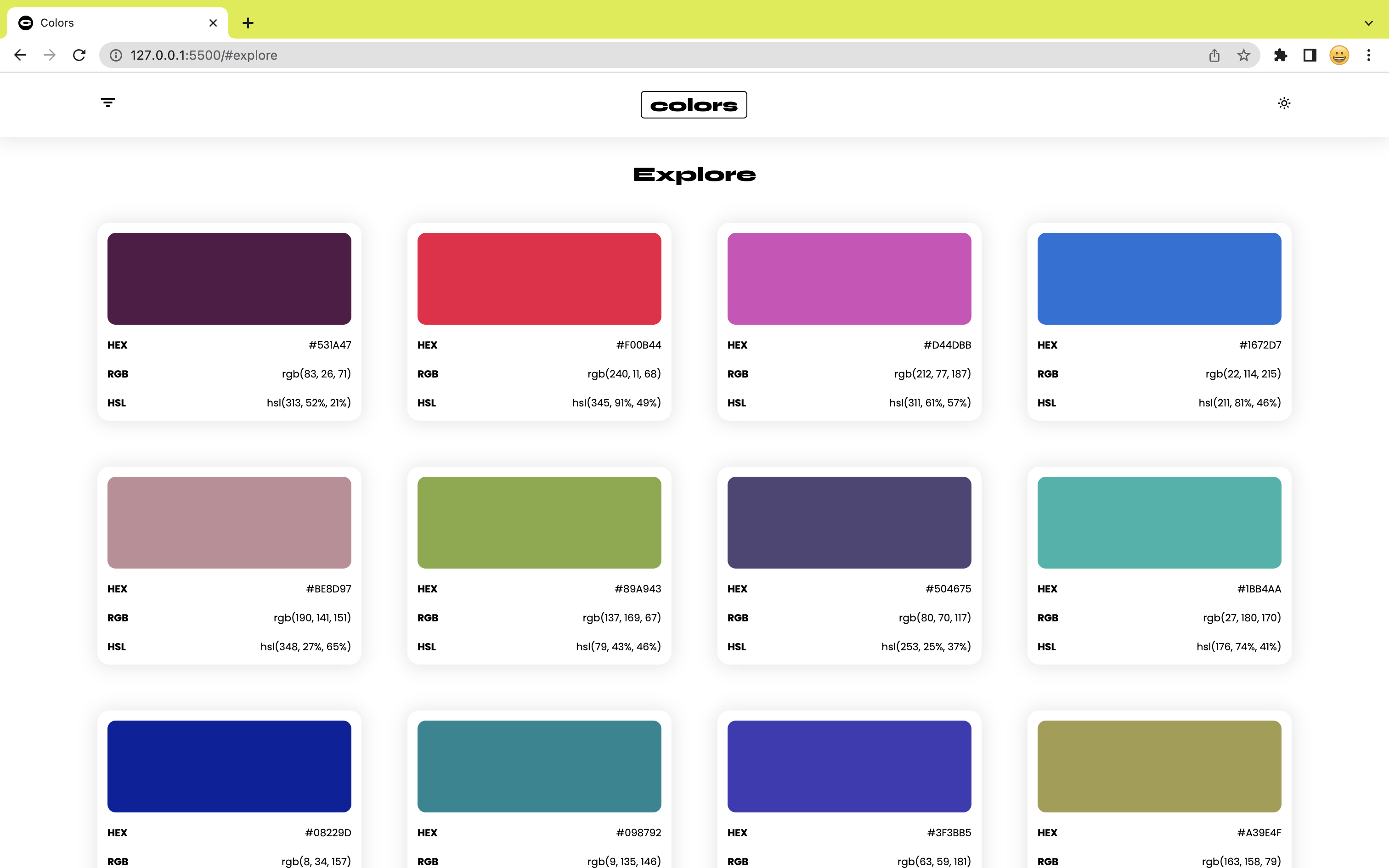 GitHub - YingyangZhang/Colors