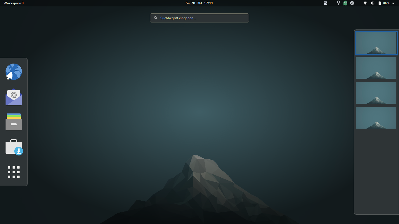 Wallpapers in the overview aren't aligned completly with workspace