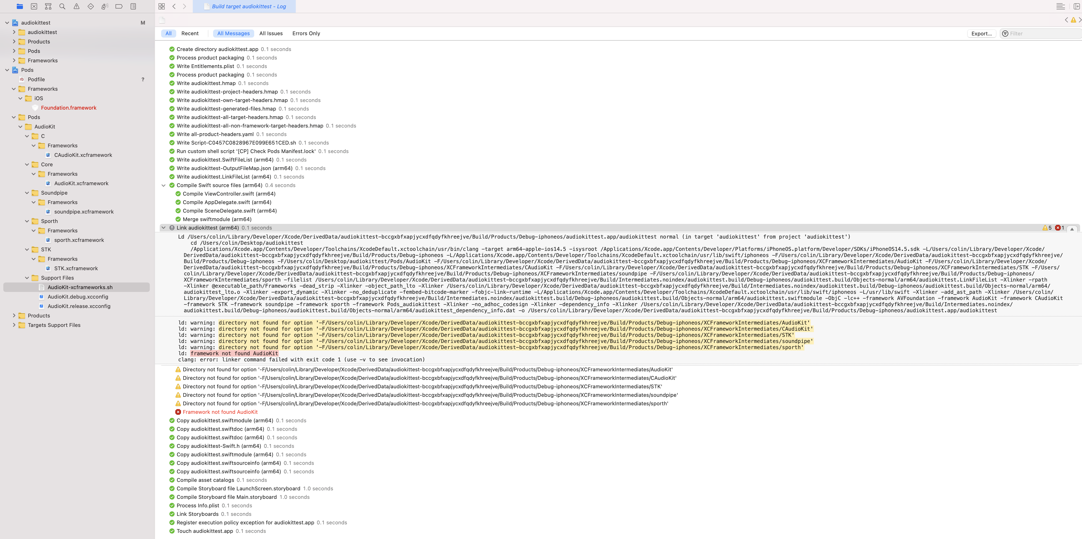 Unable to build 5.0.1 after installing via Cocoapods in fresh project ...