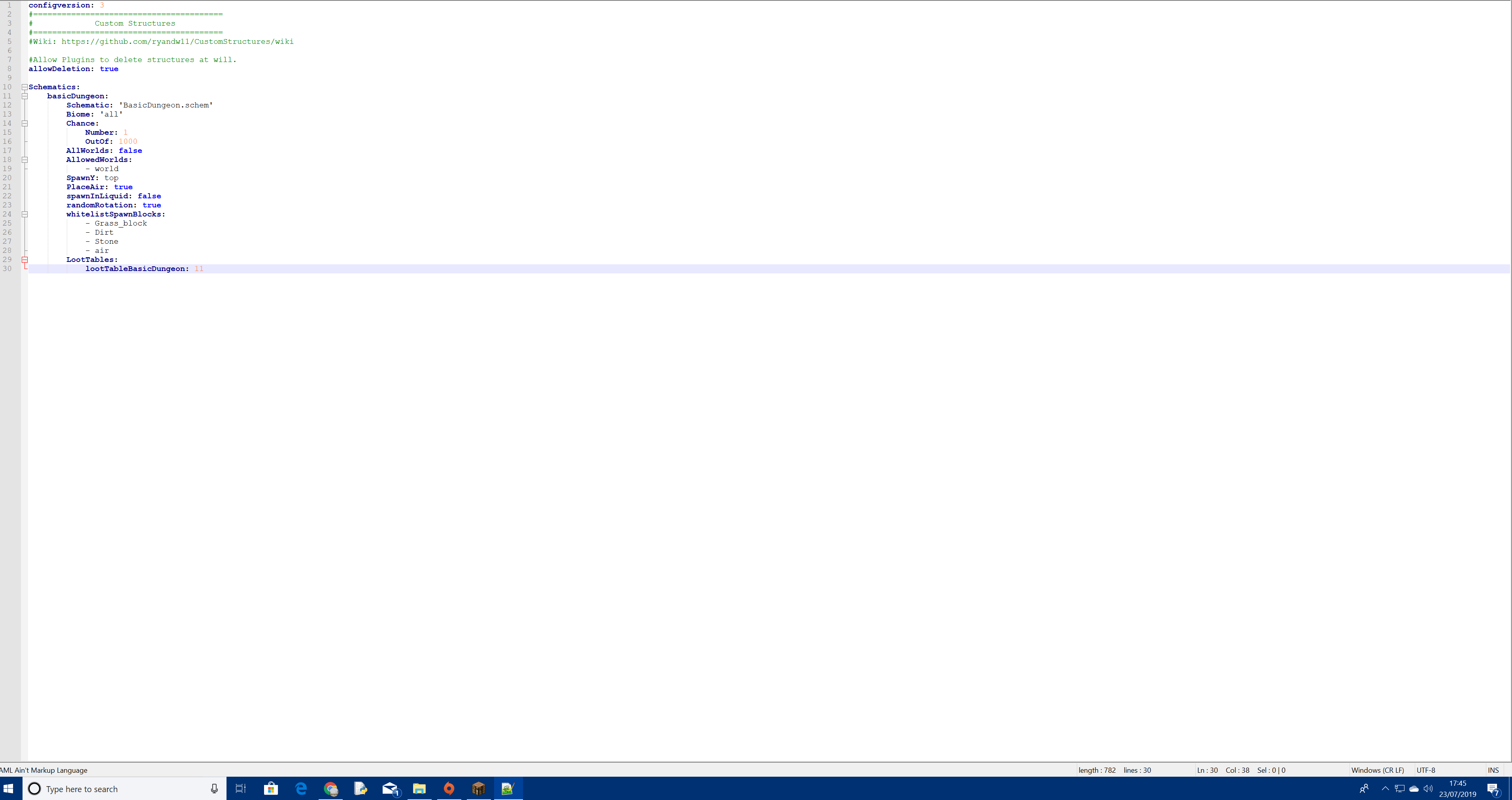Plugin Disabled · Issue #14 · ryandw11/CustomStructures · GitHub