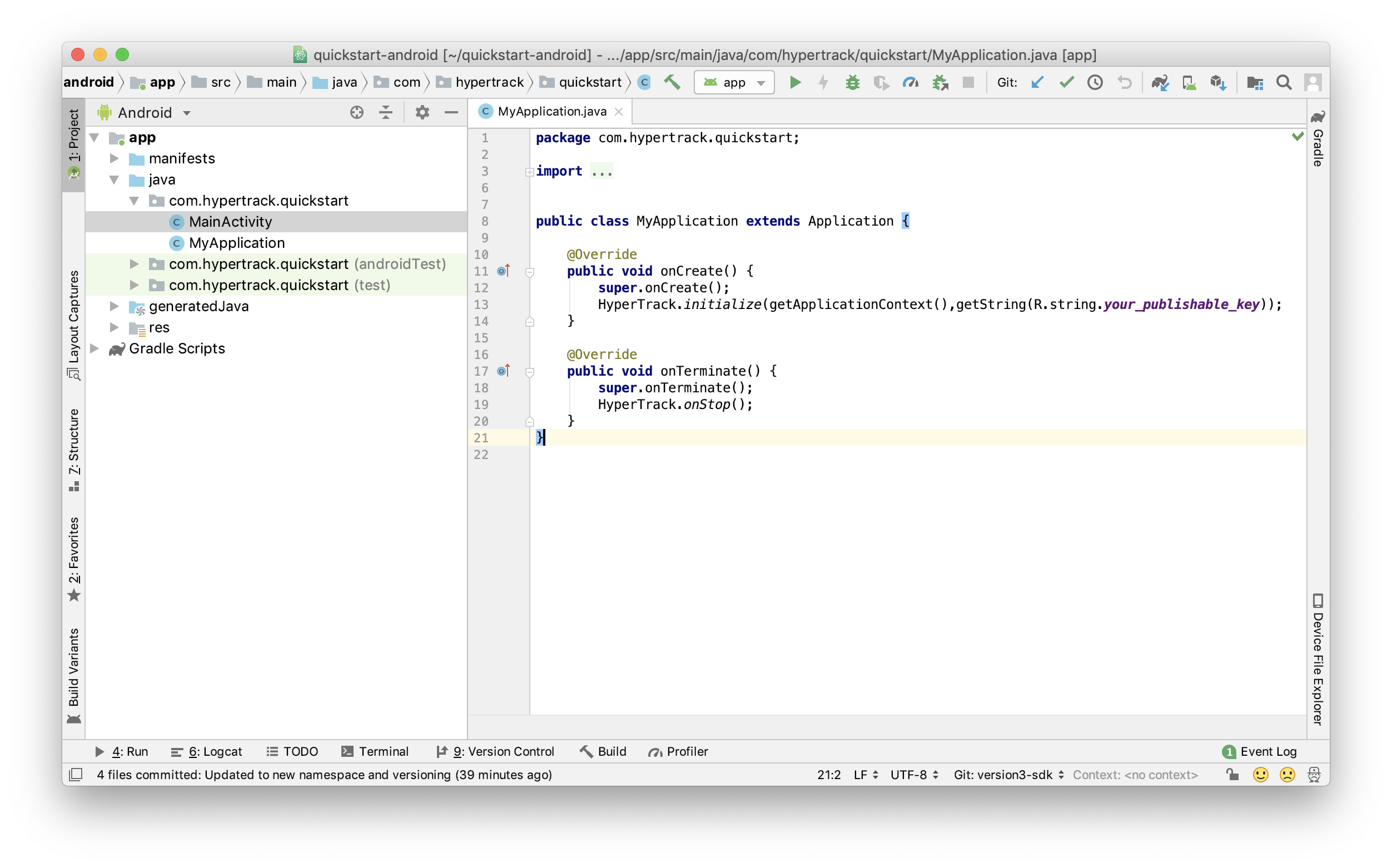 GitHub - hypertrack/quickstart-android: Quickstart app for HyperTrack ...