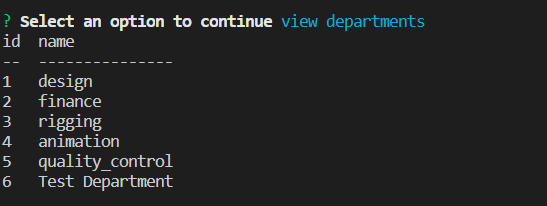 GitHub - russelldnn/employee-tracker: command line interface to view ...
