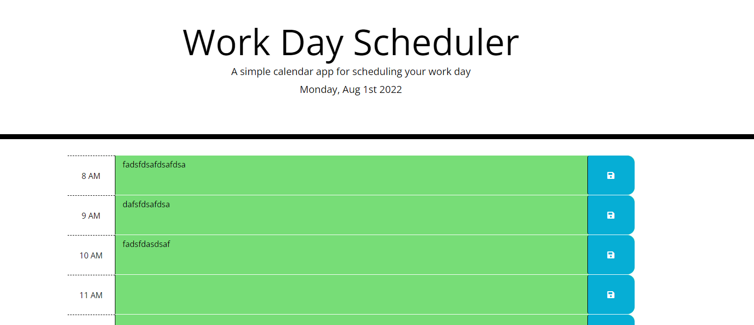 GitHub - enceps/Work-Day-Scheduler: Calendar Application