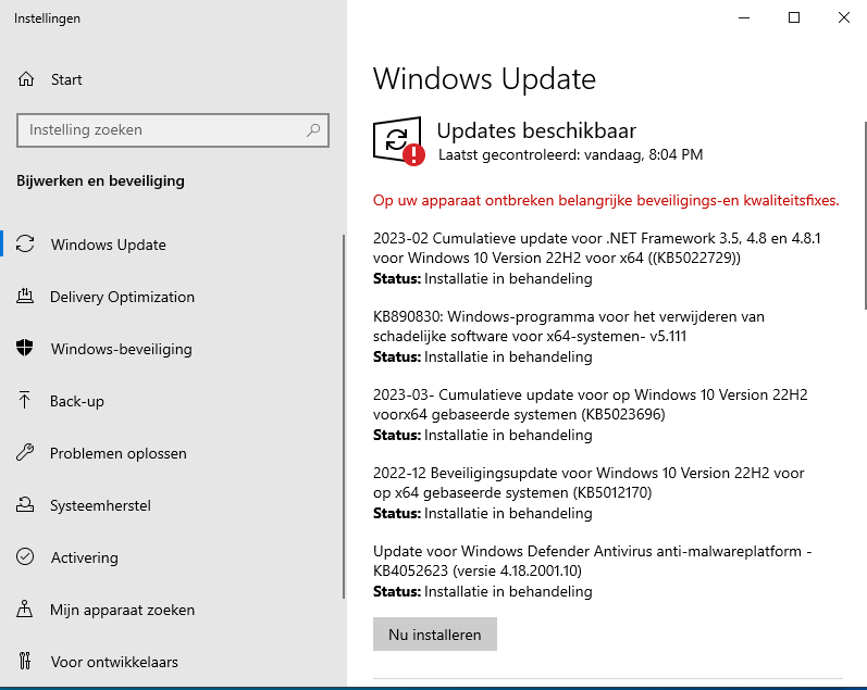 Invoke-WPFUpdatessecurity.ps1 windows home 10 , update still working ...