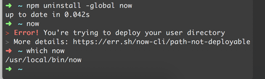 I cannot uninstall now-cli through NPM. · Issue #1411 · vercel/vercel ...