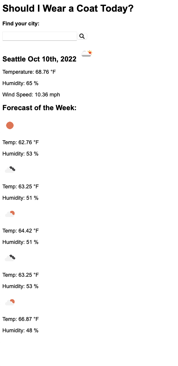 GitHub musaliyah/shouldiwearacoat