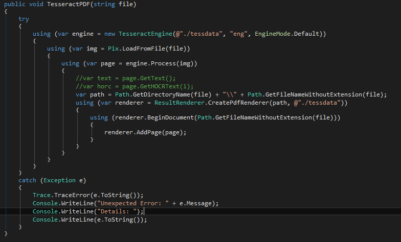 How to create searchable PDF using API 3.0.5.1on c# · Issue #362 ...