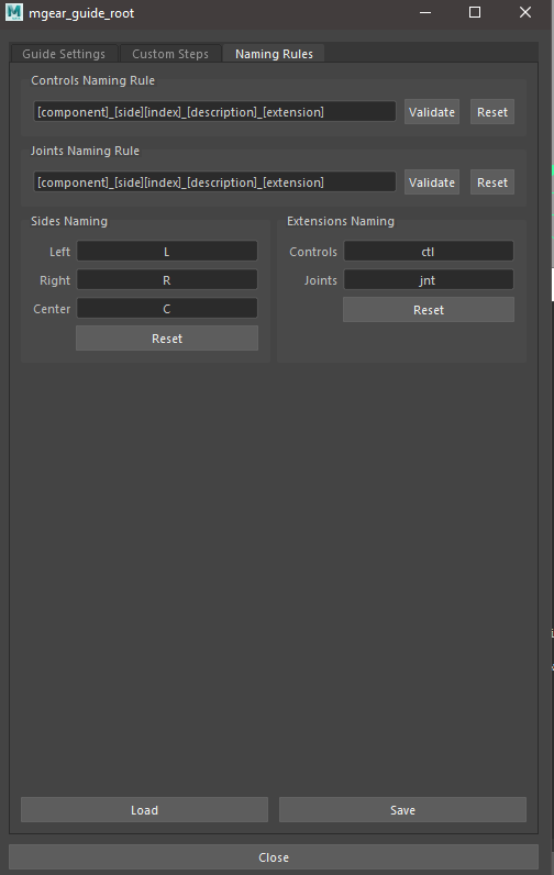 configurable naming template · Issue #83 · mgear-dev/shifter · GitHub