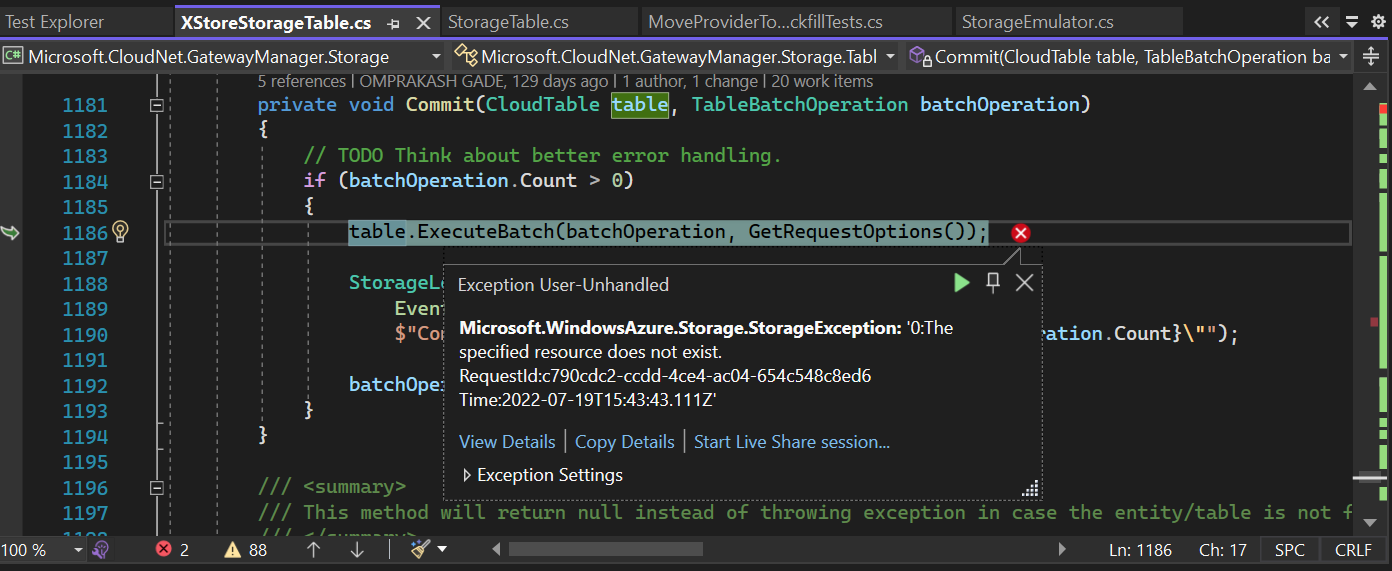 DeleteEntityInBatch and Commit Deletes but throws Exception · Issue ...