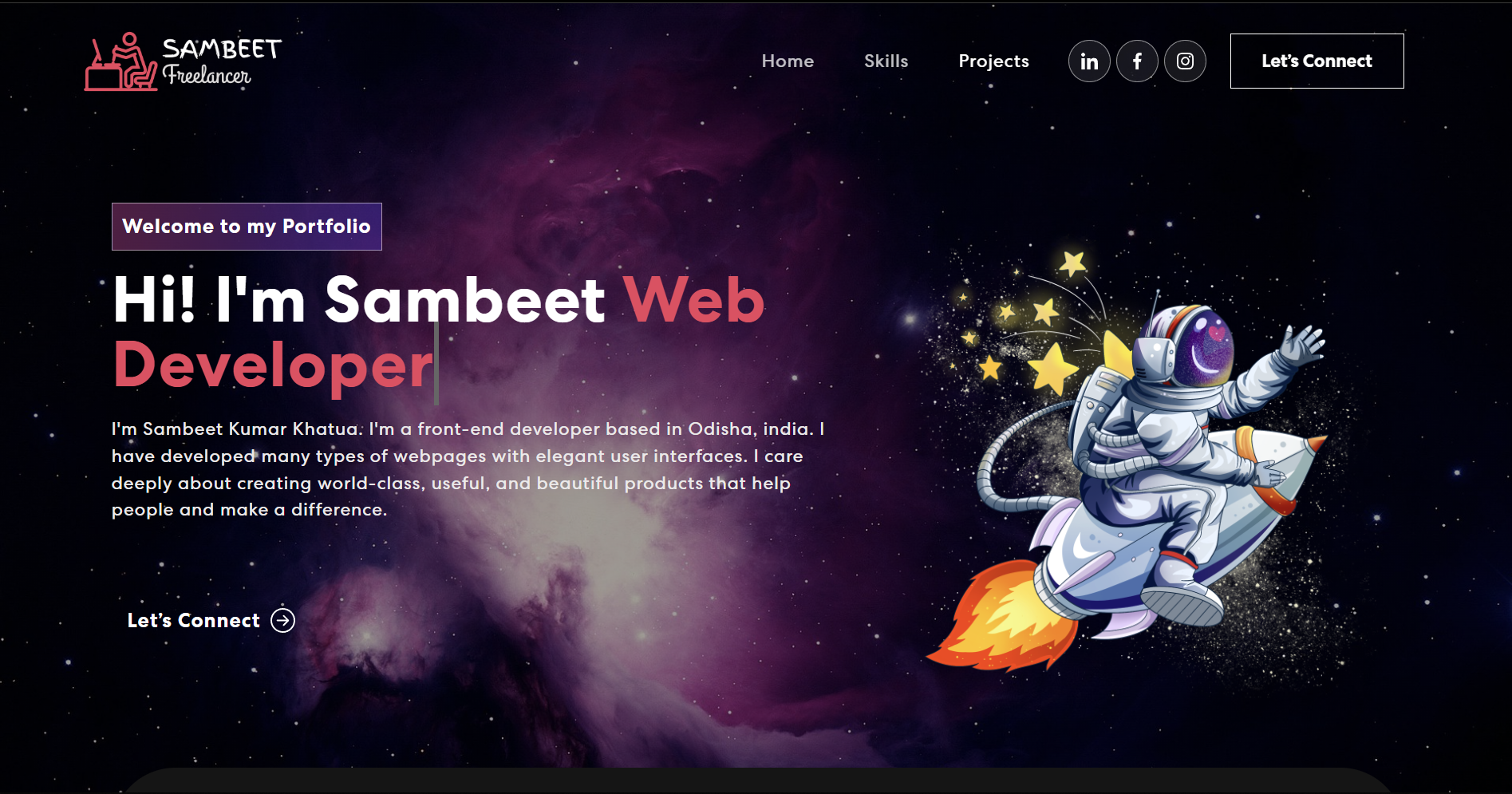 GitHub - Sambeetkumar/portfolio: My personal website