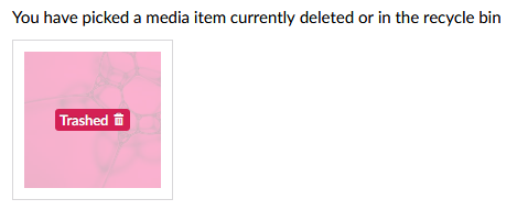 Trashed media