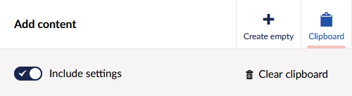 Clipboard dialog