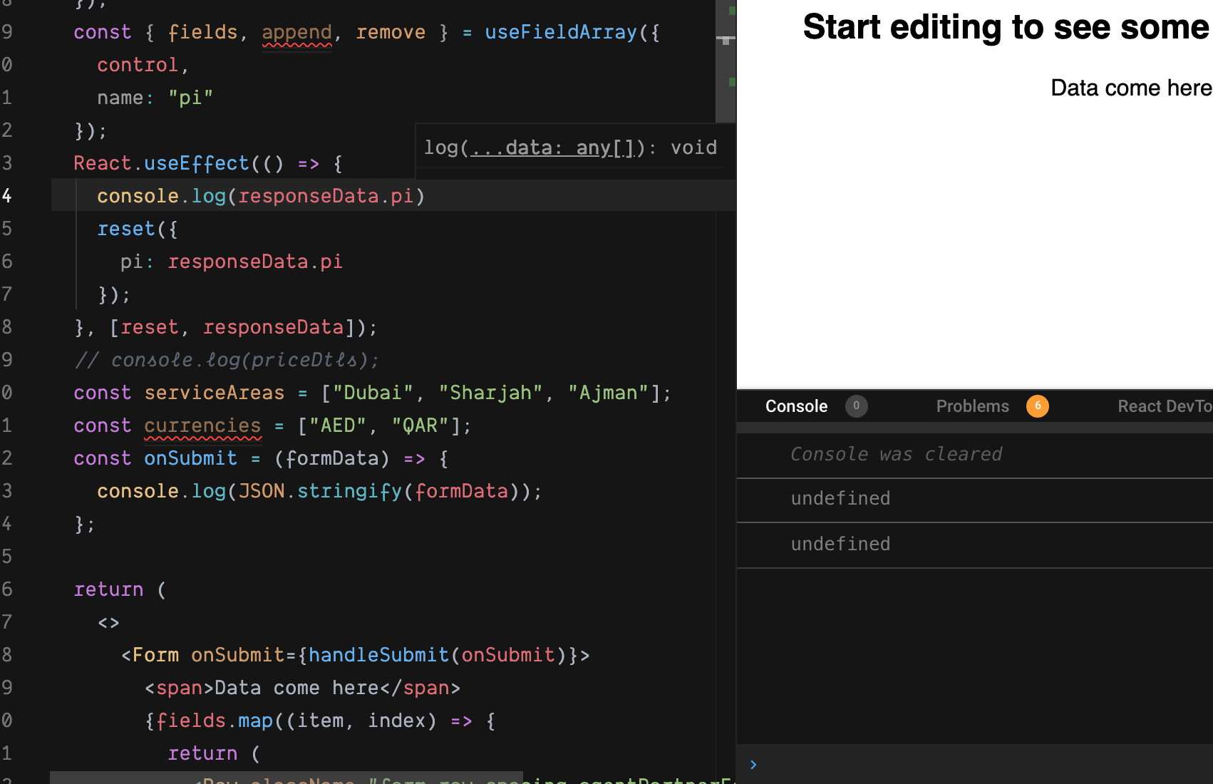 Help Request: Reset API to show data from server while using ...