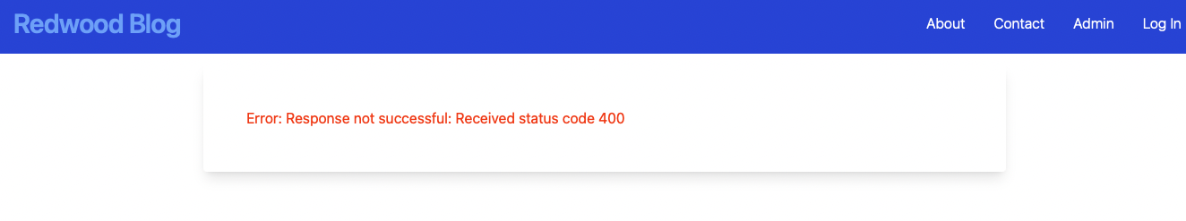 [Tutorial] Getting generic "Received status code 400" error instead of ...