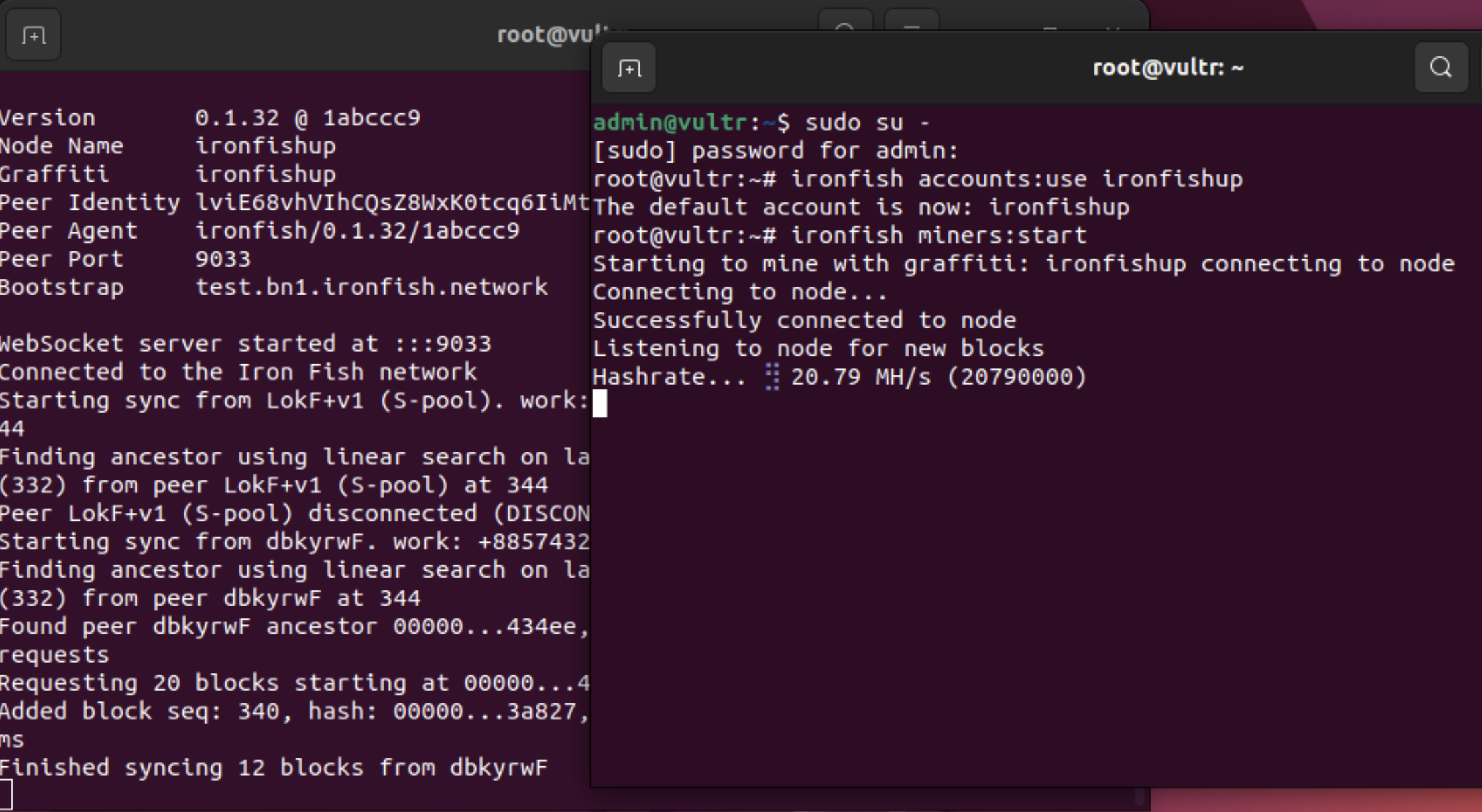 Iron fish is not giving me credit · Issue 1306 · ironfish/ironfish