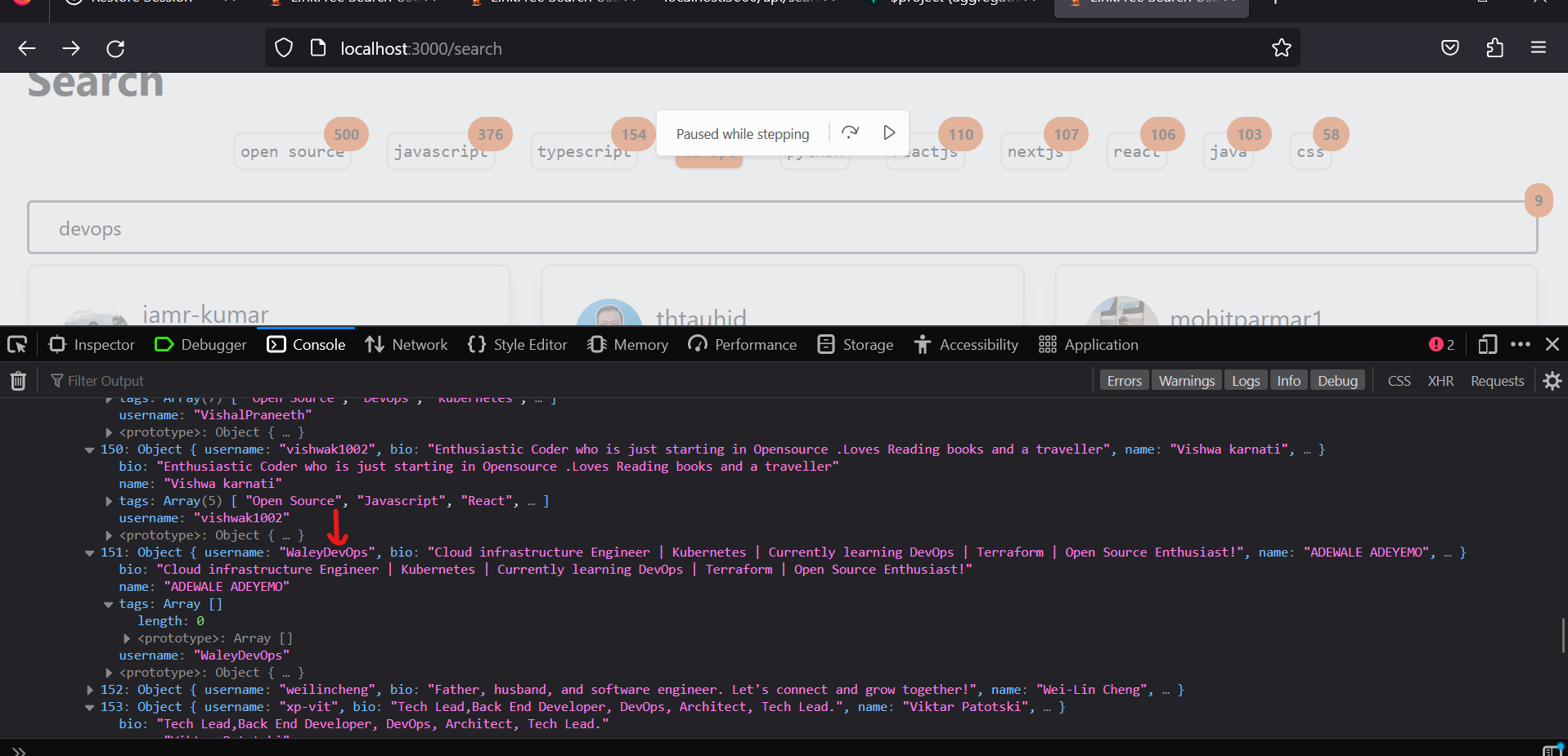 Bug:Issue on Search page · Issue #9658 · EddieHubCommunity/BioDrop · GitHub