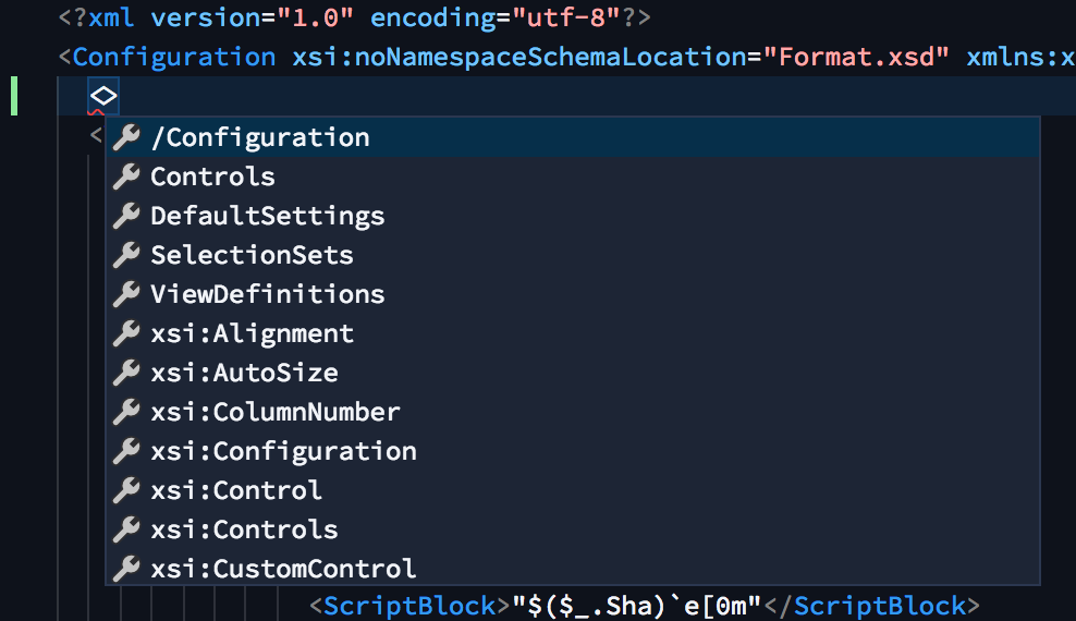incorrectly prefixes suggestions with xsi namespace