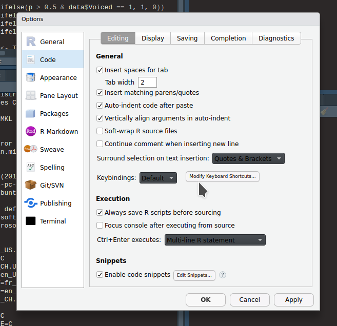 Menu bar with black text on dark background in Kubuntu with dark