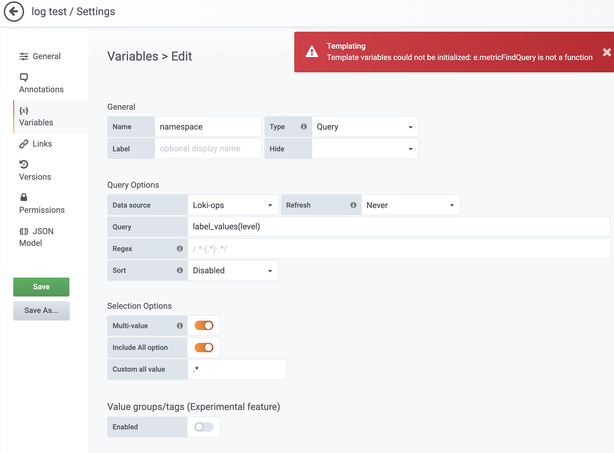 Loki template variable query not working · Issue #19826 · grafana ...
