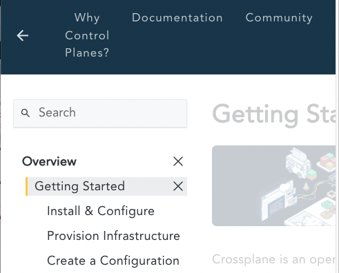 Make mobile header menus the same · Issue #199 · crossplane/docs · GitHub