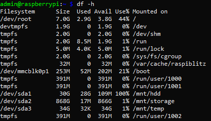 BTRFS partition size for /mnt/hdd/bitcoin incorrect? (1.6rc3) · Issue ...